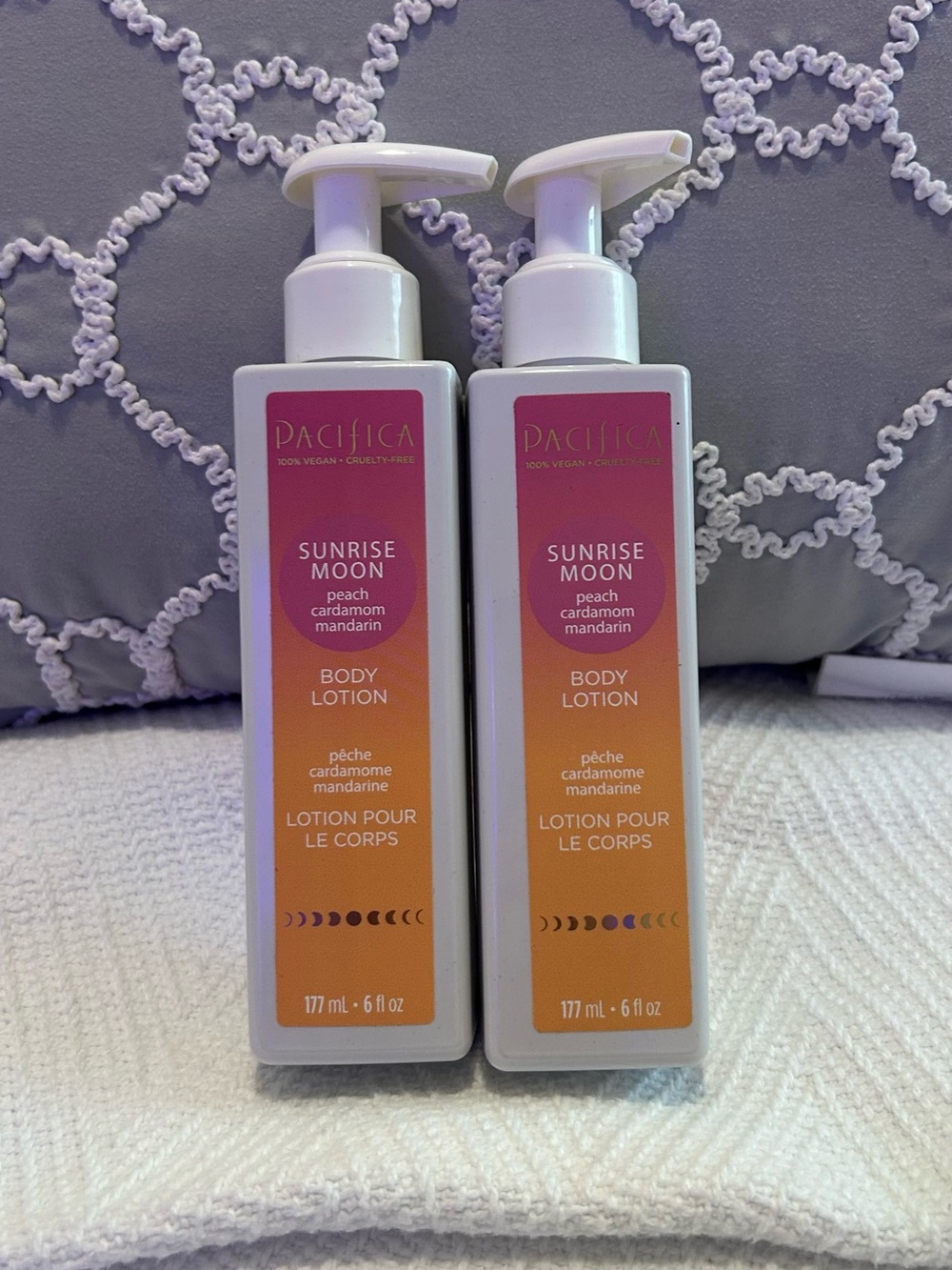 NWT Pacifica Sunrise Moon Peach Body Lotion Duo